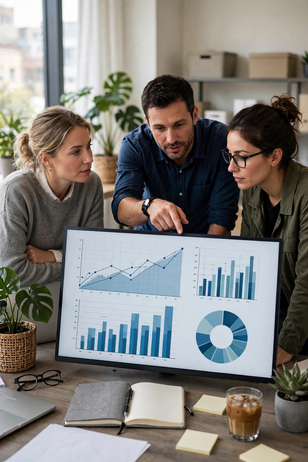 xylvar specialists reviewing SEO charts on a monitor